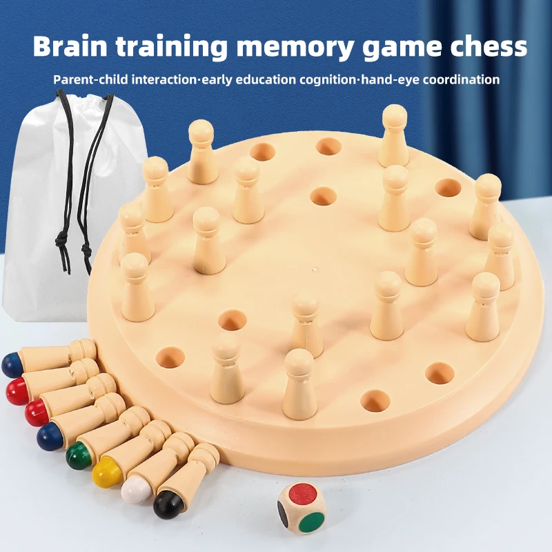 Szachy Kolorowe - Zabawka edukacyjna dla dzieci. Interaktywne gry dla dzieci i rodziców w stylu Montessori