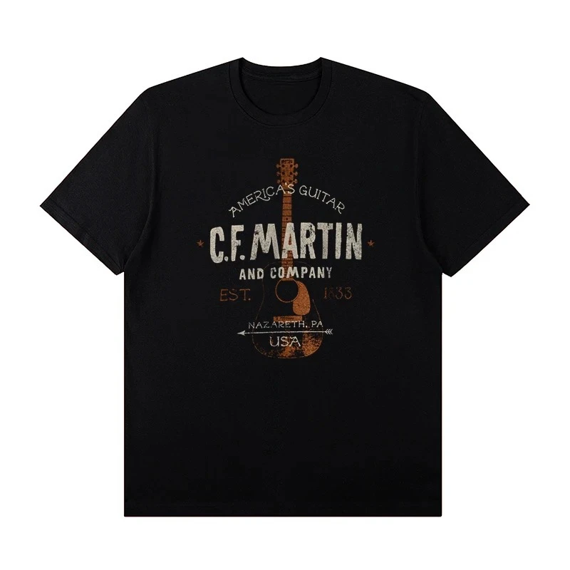 Martin Martin guitarist clothing rock band T-shirt men's short sleeved instrument printed T-shirt summer clothing top T-shirt