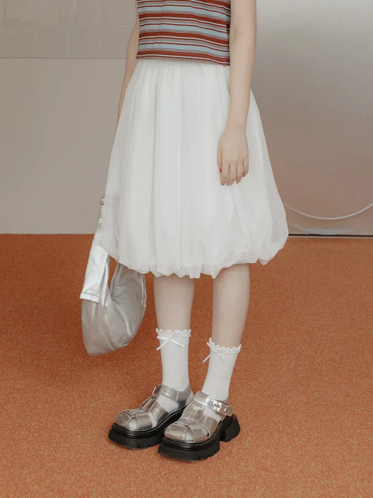 

Новая женская многослойная юбка-баллон Queenop из фатина с высокой талией, А-силуэт, дышащая, повседневная