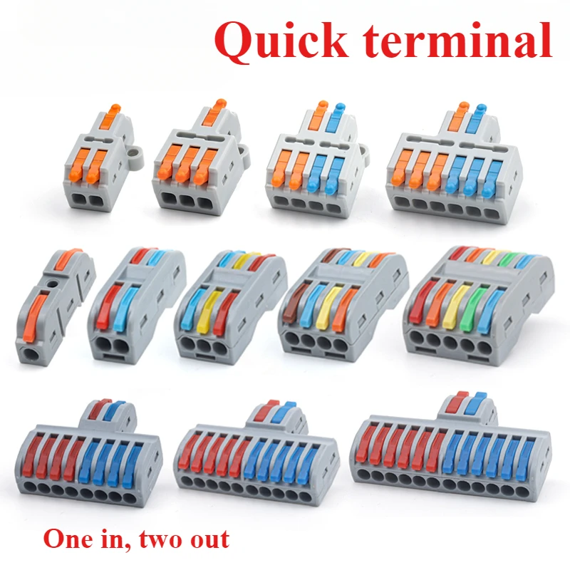 Fast Wire Connector Push-in Electrical Terminal Block Universal Splicing Wiring Cable Connectors For Cable Connection SPL