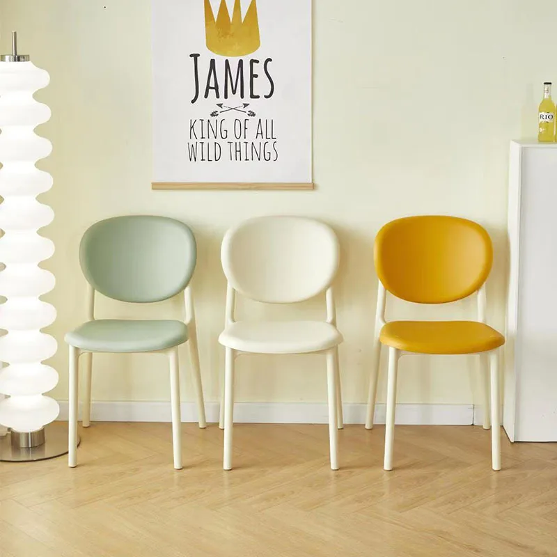 Plastic chair simple milk tea shop outdoor backrest stool