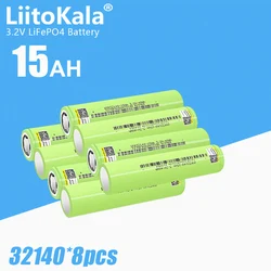 8pcs 3.2V 15Ah 32140 Lifepo4 battery 5C High power diy 12v 24v 36v 48v Electric bicycle scooter motorcycle EV RV Solar Light