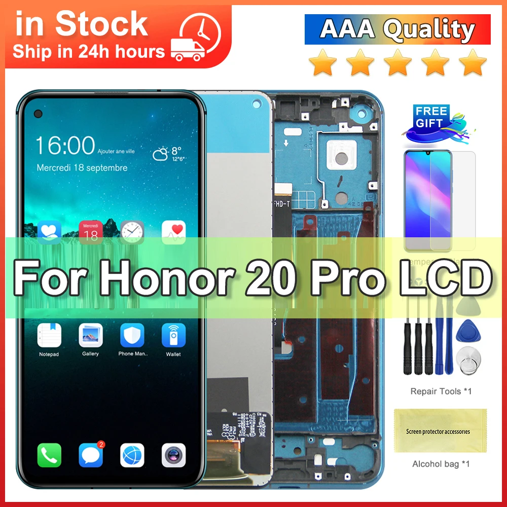 6.26\'\' For Honor 20 Pro YAL-AL10,L41 Lcd Display Touch Screen Digitizer Replacement For Honor 20 Pro LCD