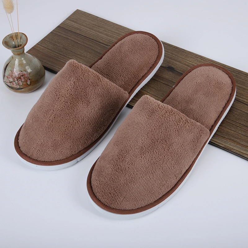 Women Indoor Slippers warm furry Home Slipper Winter Home shoes Women Men House Flat Closed Toe Slides for Bedroom Flip Flops