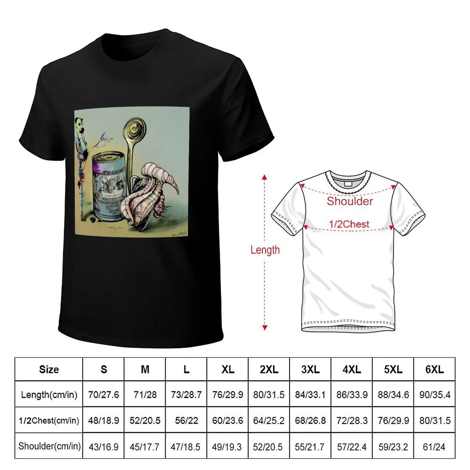 Painted stick, Can o' Beans, Conch shell, and Spoon as painted by Purple Sock T-Shirt Fitness Training Breathable Tee