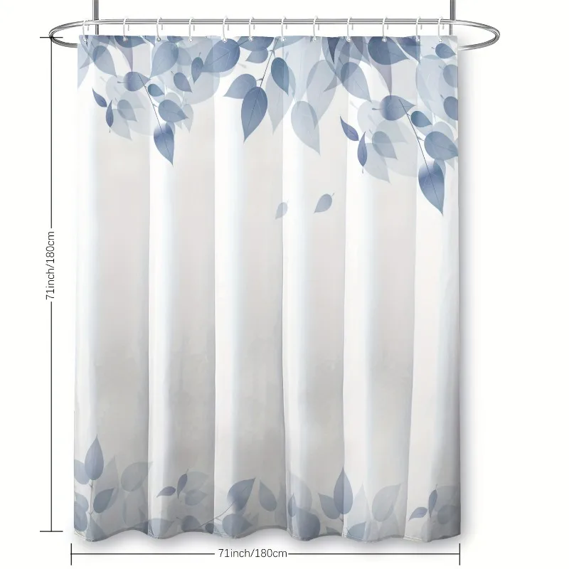 1pc pattern shower curtain set 12 hooks polyester  -   With Hooks Waterproof Mildew Proof Easy Install Washable