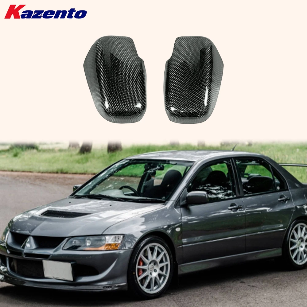 

For Mitsubishi Lancer Evolution EVO 7 8 9 CT9A Sedan 2001-2007 Carbon Mirror Cover