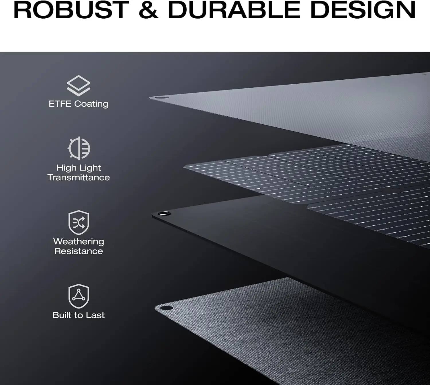 160 Watt Foldable Solar Panel Portable Power Station Adjustable Kickstand Waterproof IP68 Grid for Outdoor Camping RV view 3