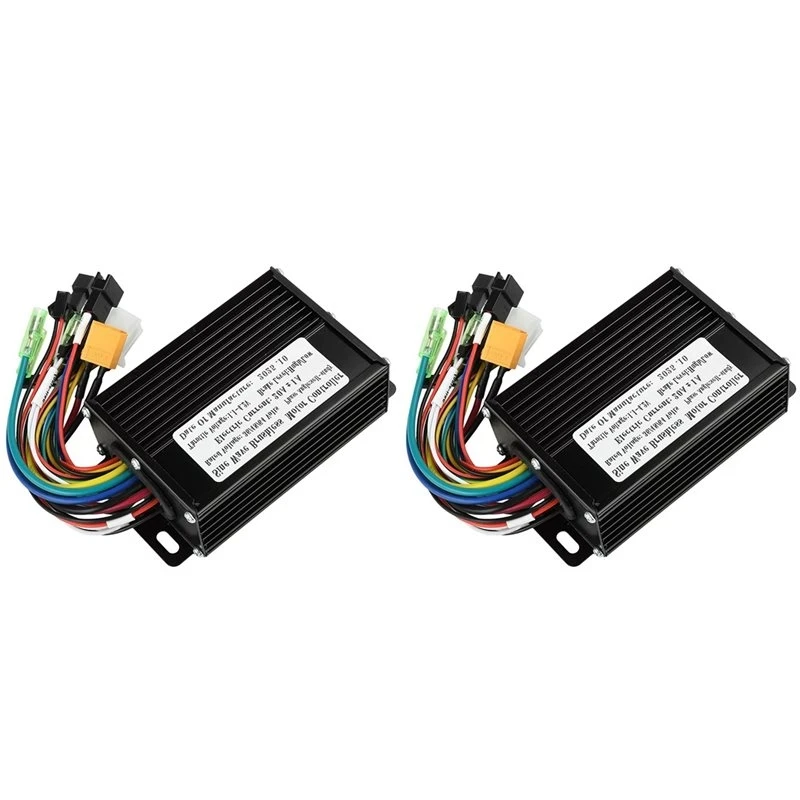 WORTHOWN-2X 36V/48V 350W-500W 20A Sine Wave Brushless Motor Controller Suitable For SM Connector 2 Protocol LCD Meter