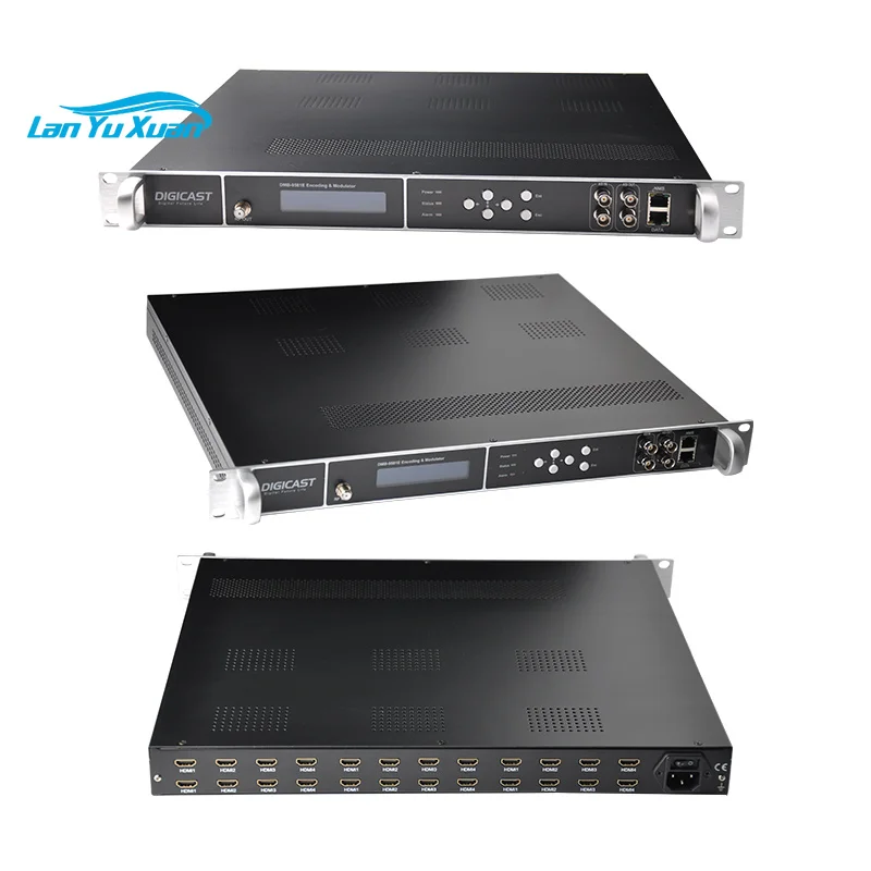 CATV Headend Encoder Modulator Digital Cable TV Modulator with for 2*ASI Input 24*IP Output