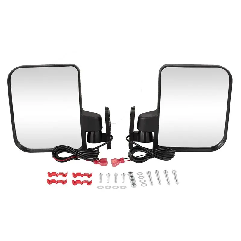 [NEW!ABKG】 6X Golf Cart Side Mirrors With LED Turn Signal Light For Club Car EZGO Yamaha And Others Golf Cart