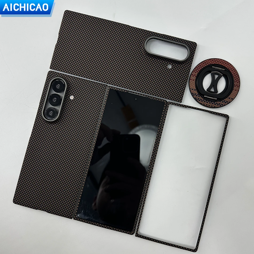 

ACC-Real Carbon Fiber Phone Case for Samsung Galaxy Z Fold 7 Aramid Fiber Case Anti-fall busines Phone Shell