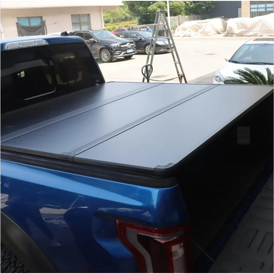 

High Load-Bearing 400KGS Waterproof Tri-Fold Tonneau Cover Customizable Hard Pickup Truck for T8 Silverado & Ranger