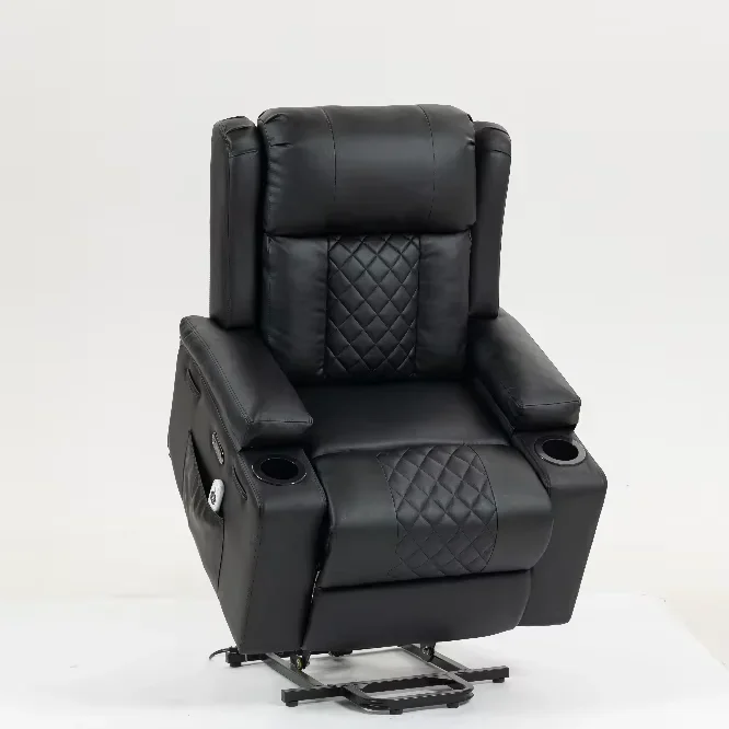 Sofá Reclinable Eléctrico Individual Estilo Antiguo 2026, Moderno, Cómodo, con Masaje, Calefacción, Ajustable y Elevable para Personas Mayores, Extensible