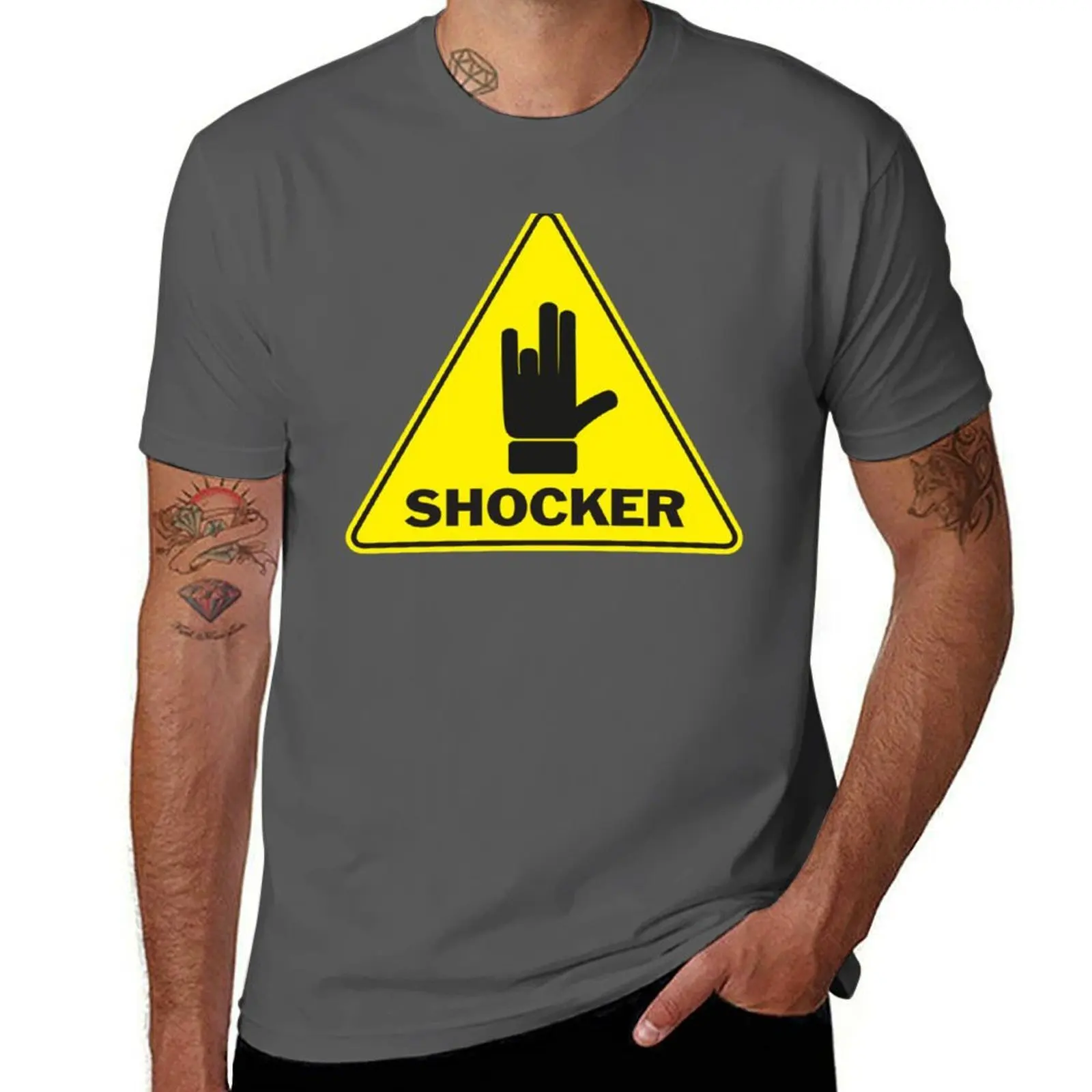 

Shocker Warning Symbol T-Shirt High Quality Durable T-Shirt