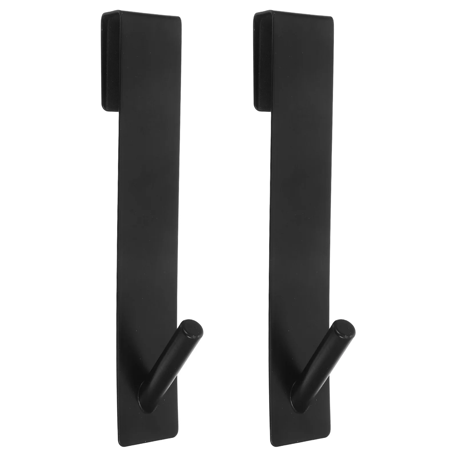 

2pcs Durableglass Hook Back Door Hangers Coat Hooks Punch-Free Space Saving Heavy Duty Over The Door Hook Home Organization