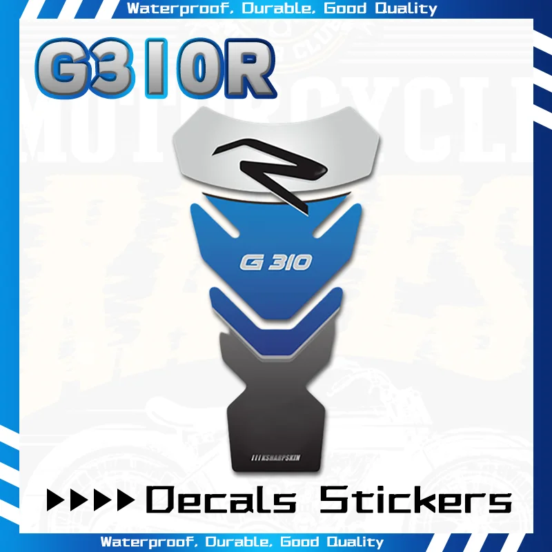 

2024 For BMW G310R G 310R G310 R Motorcycle Waterproof Fishbone Fuel Tank Pad Stickers 3D Decoraction Protective Decals g310r