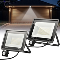 LED Flood Light 100W 50W 220V Waterproof IP66 Reflector Floodlight With Motion Sensor Lamp LED Exterior Spot Outdoor Light 6500K