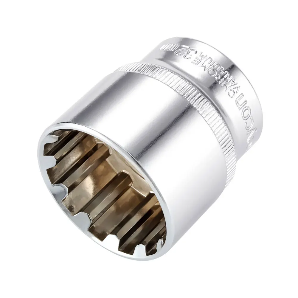 1Pcs 1/2" Drive 12 Point Socket Bit 8-32mm 12 Tooth Ratchet Wrench Socket Set for Car Auto Repair Hand Tool