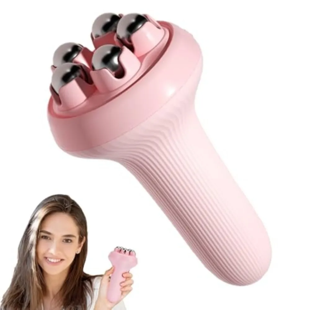 كرة تدليك محمولة بزاوية 360 درجة، تصميم محمول باليد، نمطين، أسطوانة تدليك ليمفاوي، مريحة ومحمولة