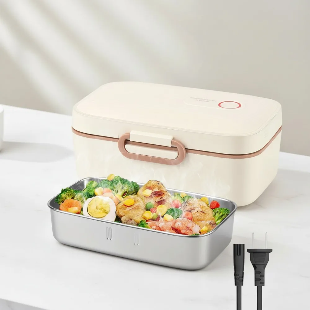 

Portable Electric Lunch Box 1L Vacuum Heated Food Warmer for Office Gym Home Use Adults