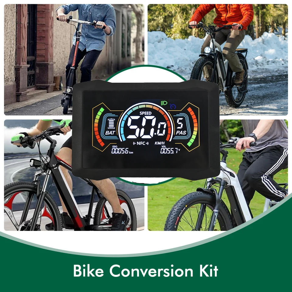 UART2 H7C LCD NFC Display Dashboard Display Cycling Computer Odometer Meter Screen  Electric Bike Meter For Electric Scooter image 9