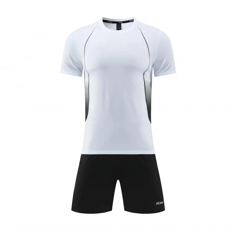 5048# Gym Basketball Football Training Tights Set T-shirt Shorts Tracksuit