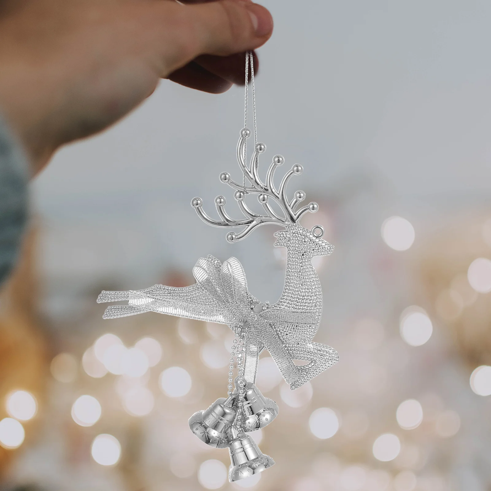 

8Pcs Small Bell Hanging Ornaments Lovely Christmas Elk Decoration Party Xmas Festival Decor Photo Props Gifts
