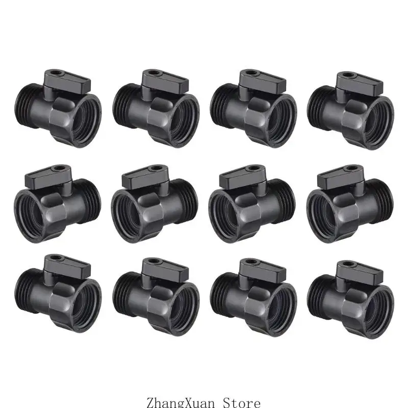 Gartenschlauch-Wasserstoppteile 12er-Pack, 3/4-Gewinde-Wasserabsperrkugelhähne 3XUF – Detail 8