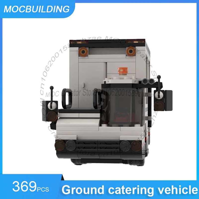 

Строительные блоки MOC, модель автомобиля для общественного питания, сделай сам, сборка кирпичей, транспортный грузовик, коллекция, игрушки, подарки, 369 шт.