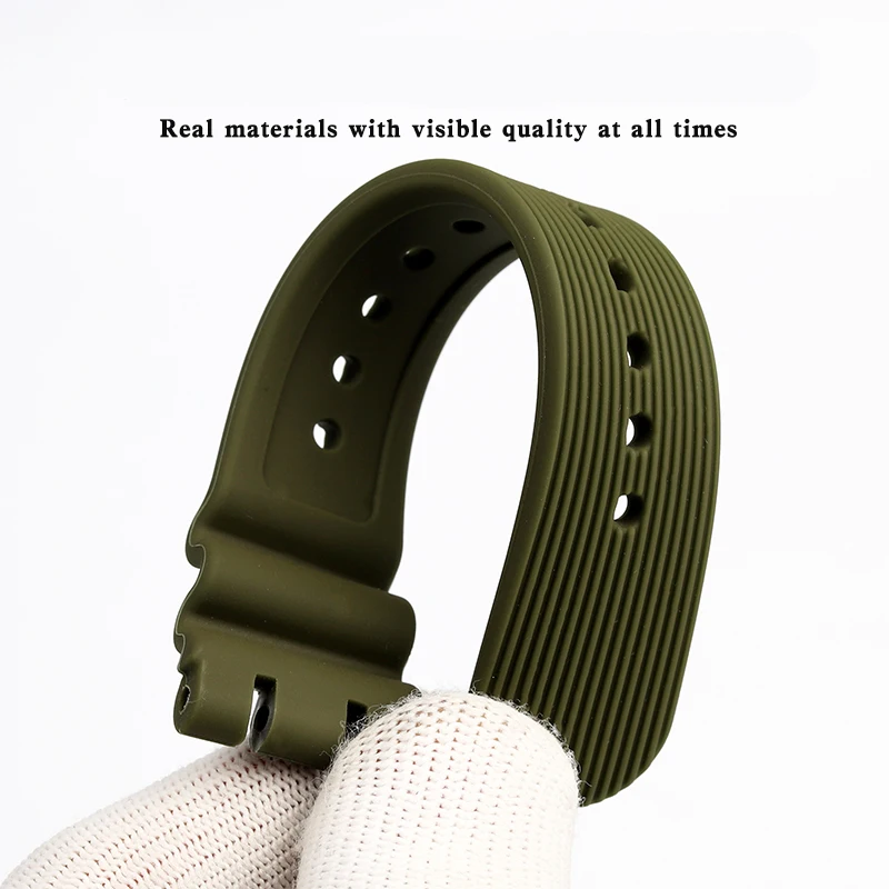 For Tissot T-SPORT Sport T115417 T115407/427 Silicone Rubber Watch Waterproof Strap Bracelet with Tools 22mm Notch Watchband