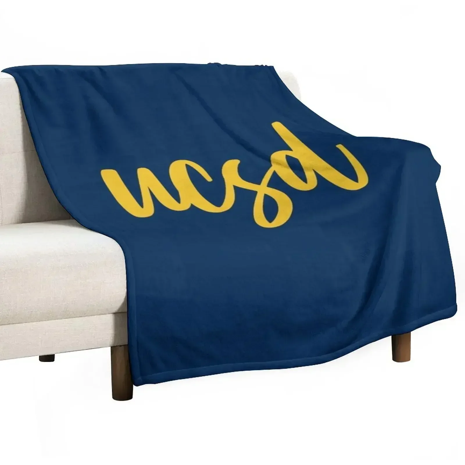 Cursive Go Tritons! Throw Blanket Bed covers Sofa Quilt Winter beds Blankets