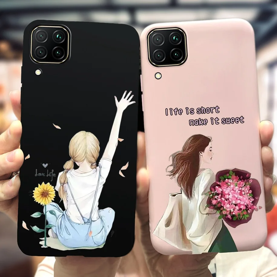 For Huawei P40 Lite Case Nova 7i Back Cover Pretty Girls Silicone Phone Case For Huawei P40Lite JNY-L21A JNY-L21B Nova 6 SE Capa