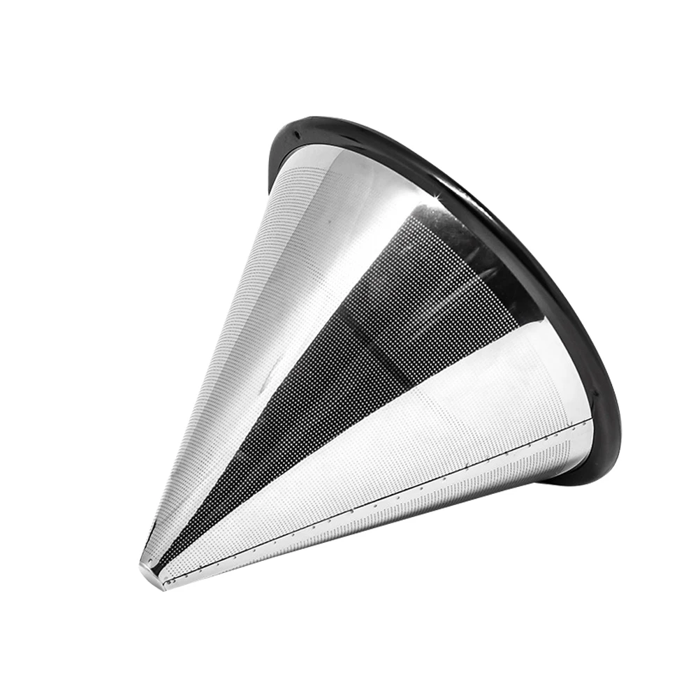 

Stainless Filters Reusable Cone Shaped Strainer Teaware Single Cup Maker Fits Mugs Pots Carafes Easy