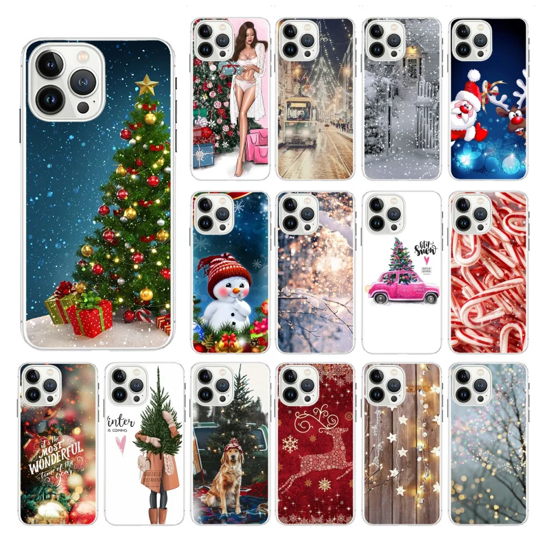 

Christmas Winter Light Snow Funda Cell phone case For iphone 16 15 14 Pro Max 16 15 14 13 12 Pro 15Plus iphone 11