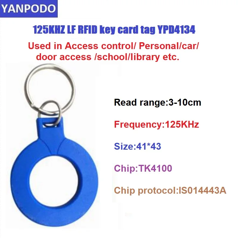 Imagem -02 - Yanpodo-uhf Tag Chave Rfid Keyfob Uhf 860-960mhz 125khz Abs Alien h3 Chip Alcance de 310cm para Sistema de Controle de Acesso Pessoal do Veículo