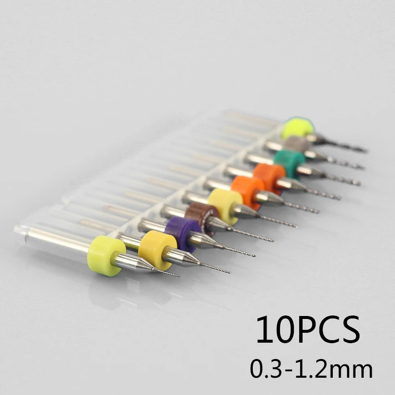 Circuit Tool 10PCS Set Kit Micro punte da trapano accessori stampa SMT scheda PCB in acciaio al tungsteno utile nuovo di zecca