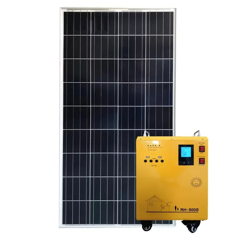 Complete Hybrid Off Grid Solar Power System 1.5kw solar power supply station generator power for Home