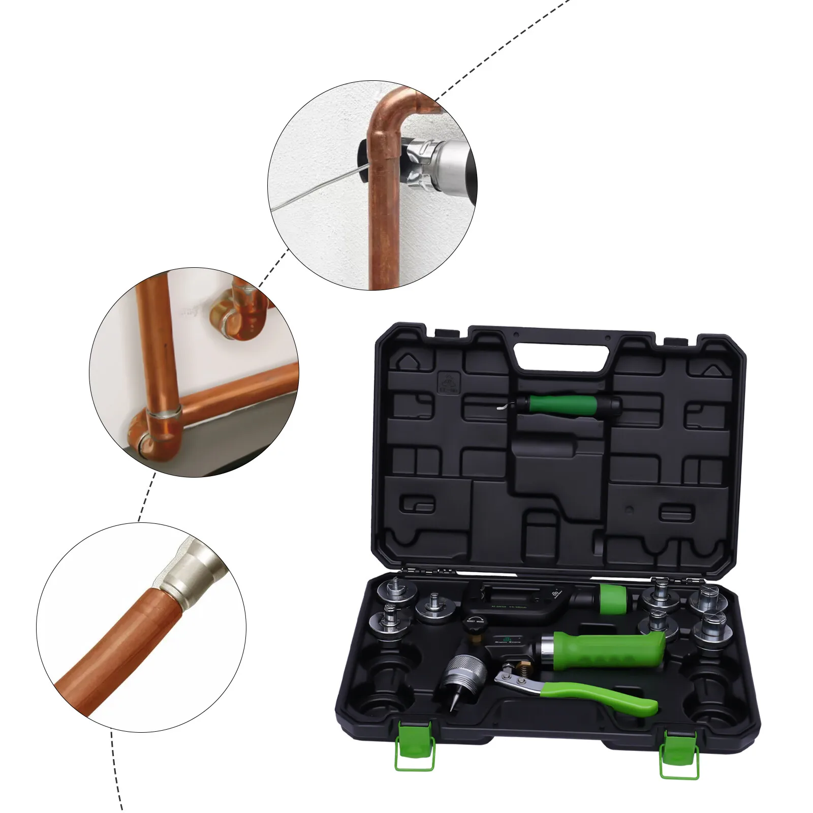 5-32mm Green Hydraulic Expander HVAC Hydraulic Swaging Tool Kit Tubing Expanding Copper Tube for Expanding Refrigerant