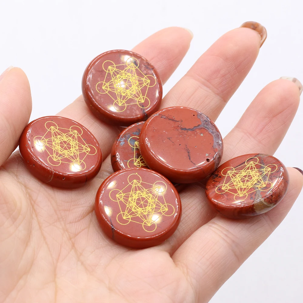 6pcs/lot Natural Red Jasper Rune Stone Multidimensional Tatron Cube Healing Gemstones Divination Home Decor