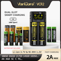 VariCore VCR2 Smart Battery Charger Test Capacity for 3.7V Li-ion 18650 21700 26650 18350 3.2V LiFePO4 32700 1.2V Ni-MH AA AAA