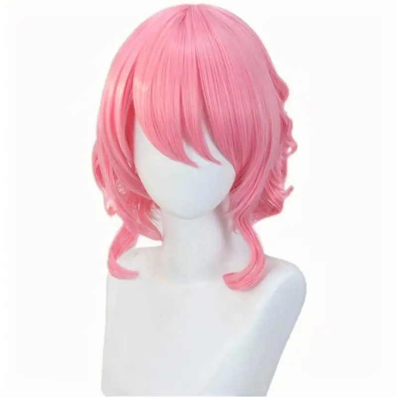 Transform! Idol Princess Cosplay Wig – Yukimori Ringo Pink Wavy Short Hair party wigs