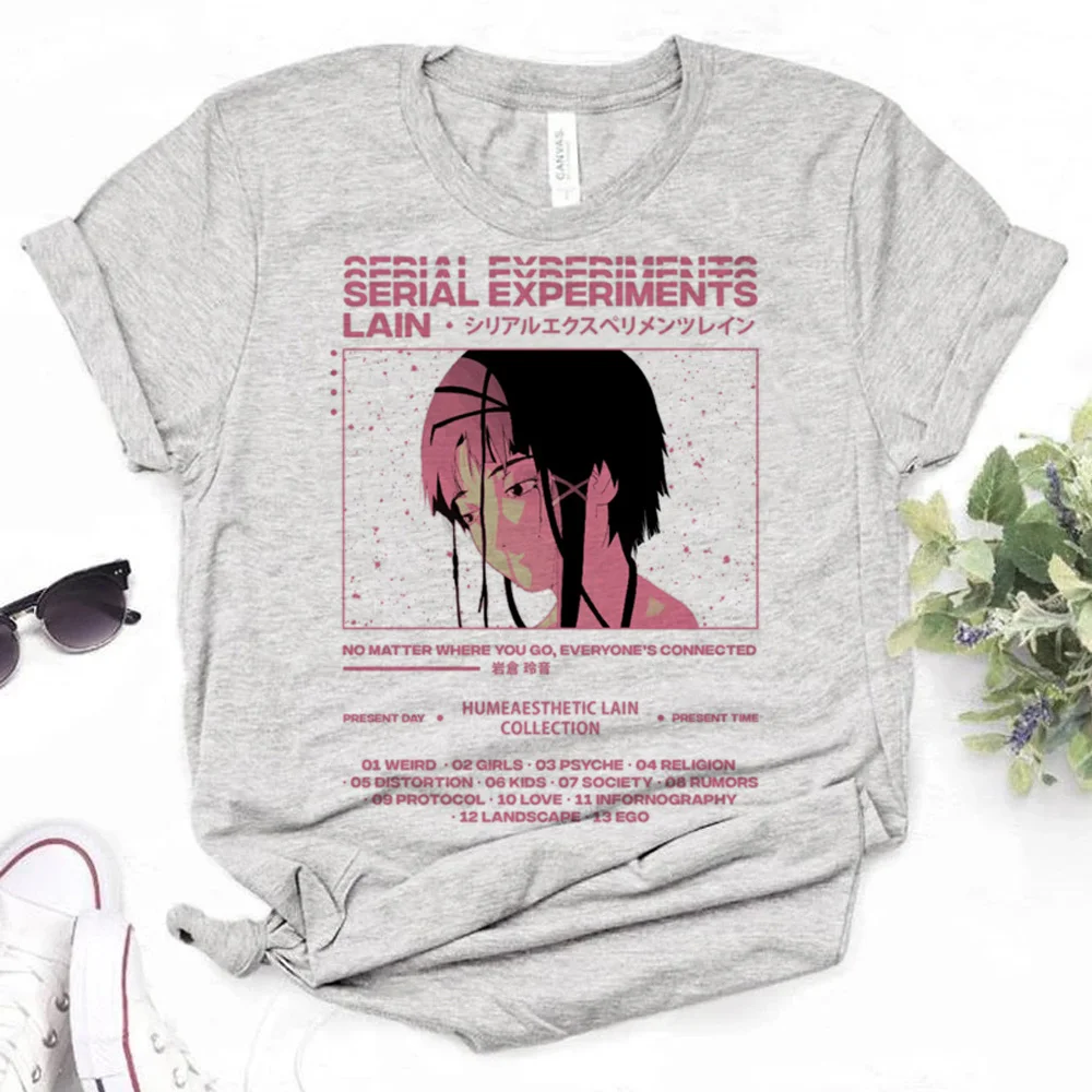 Serial Experiments Lain t-shirts women funny tshirt female designer graphic 2000s clothing