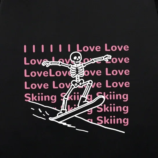 Loose Fit Pure Cotton Short Sleeve T-Shirt Unisex Creative Skeleton Skiing Print Comfortable Base Layer Shirt for Fitness