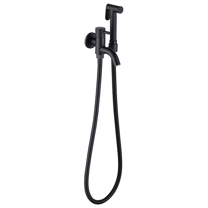 Household Toilet Bidet Handheld Pressure-Boosting Shower Faucet Wall-Mounted Single-Hole Bidet Combo Set Bathroom Accessories
