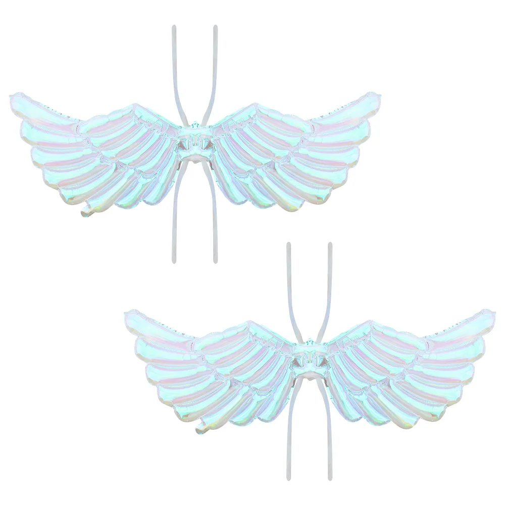 عبوتان من بالونات جناح يونيكورن الملونة، بالونات ملونة من رقائق جناح يونيكورن، مناسبة لحفلات عيد الميلاد وعيد الميلاد وجمعات الأصدقاء