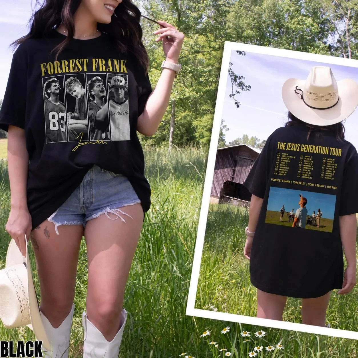 FORREST FRANK The Jesus Generation Tour 2026 Tee Men Women Christian Concert Grunge Vintage Black T-shirt