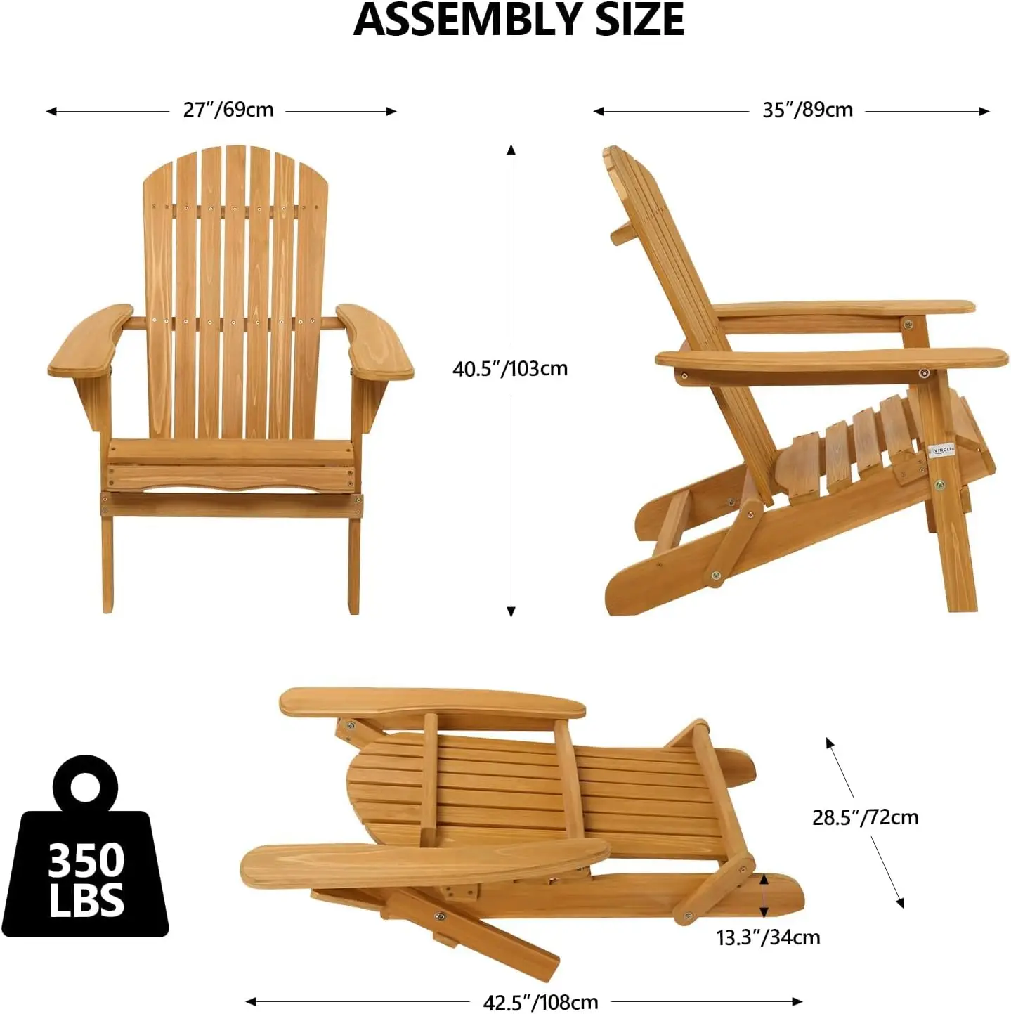 Folding Patio Furniture Sets for Campfire, Patio Chairs, Set of 4, Clearance Weather Resistance