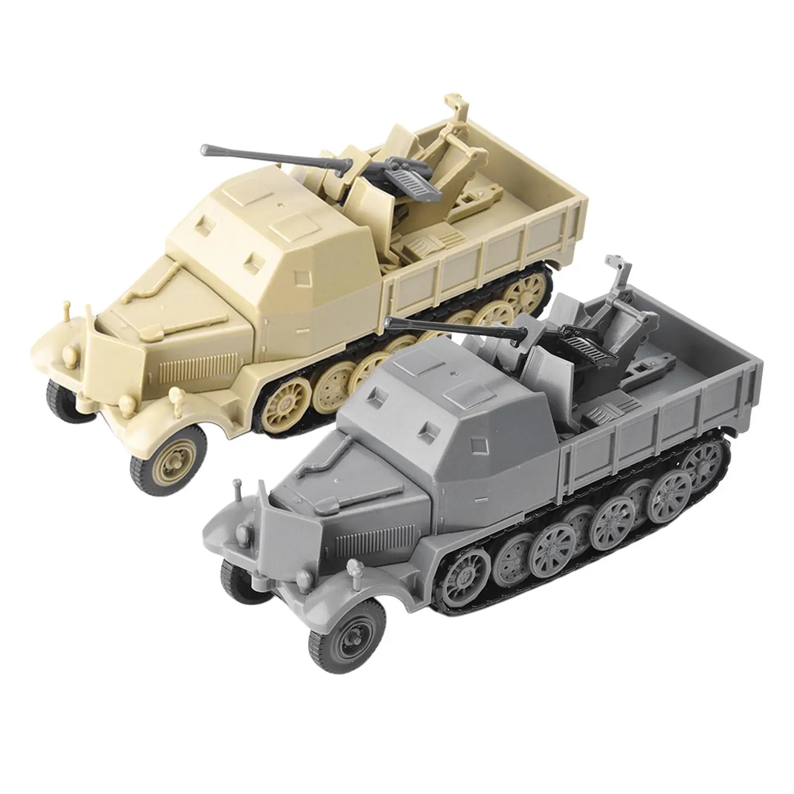 1:72 Half Track blindato modello di veicolo giocattoli 4D assemblaggio modello statico del veicolo