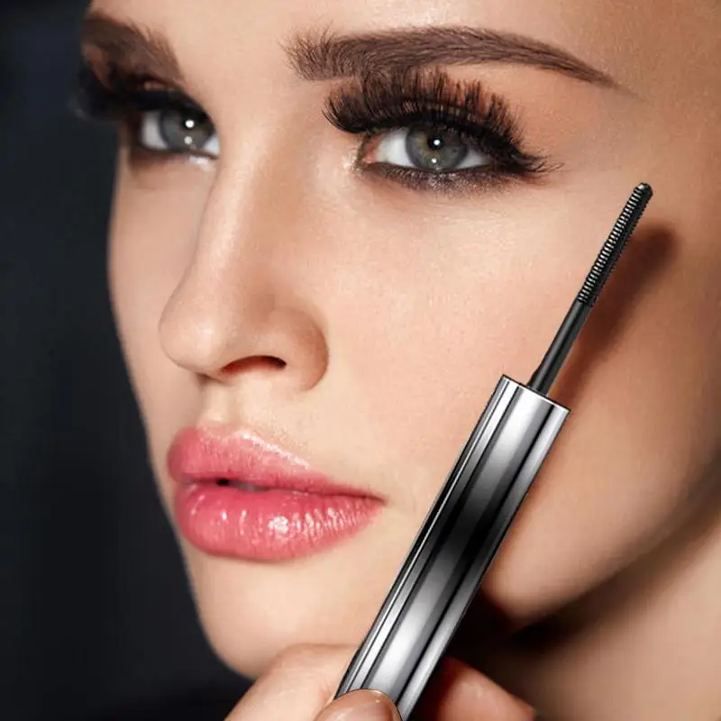 3D Curling Eyelash Iron Mascara Natural Long-lasting Eye Makeup Mascara No Smudge For Office Dating Daily Life